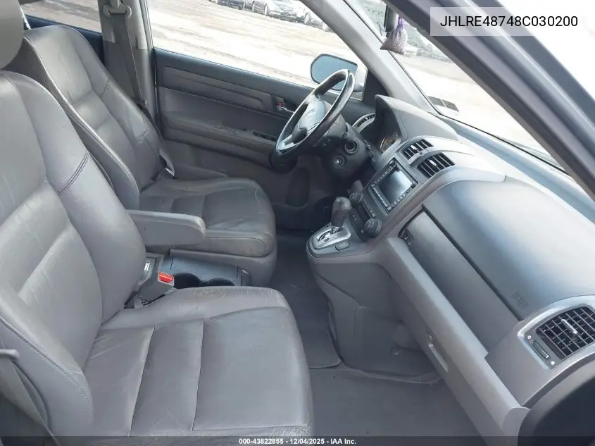 JHLRE48748C030200 2008 Honda Cr-V Ex-L