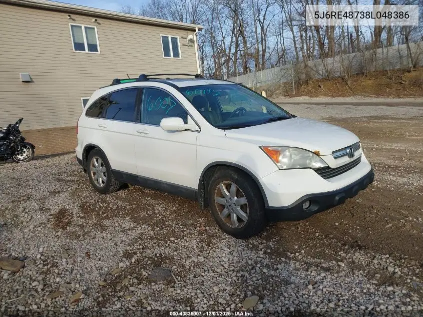 5J6RE48738L048386 2008 Honda Cr-V Ex-L