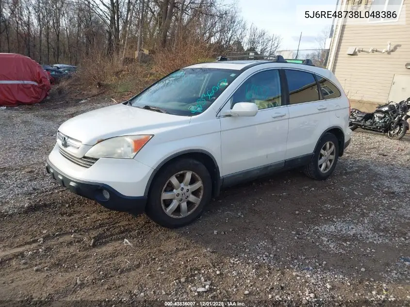 5J6RE48738L048386 2008 Honda Cr-V Ex-L