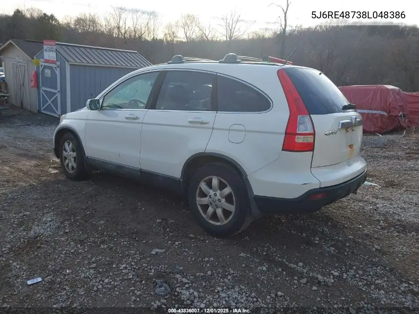 5J6RE48738L048386 2008 Honda Cr-V Ex-L