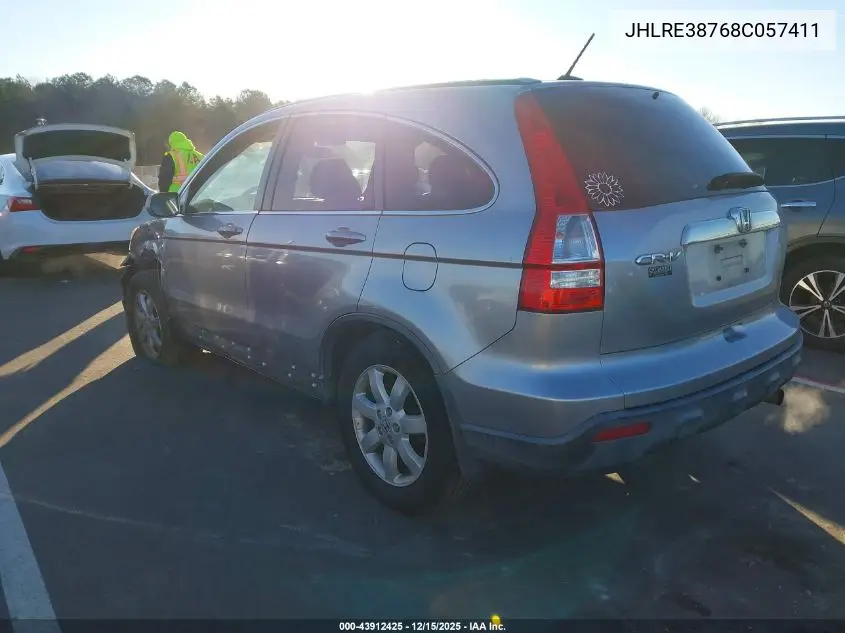 JHLRE38768C057411 2008 Honda Cr-V Ex-L