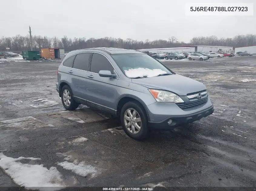 5J6RE48788L027923 2008 Honda Cr-V Ex-L