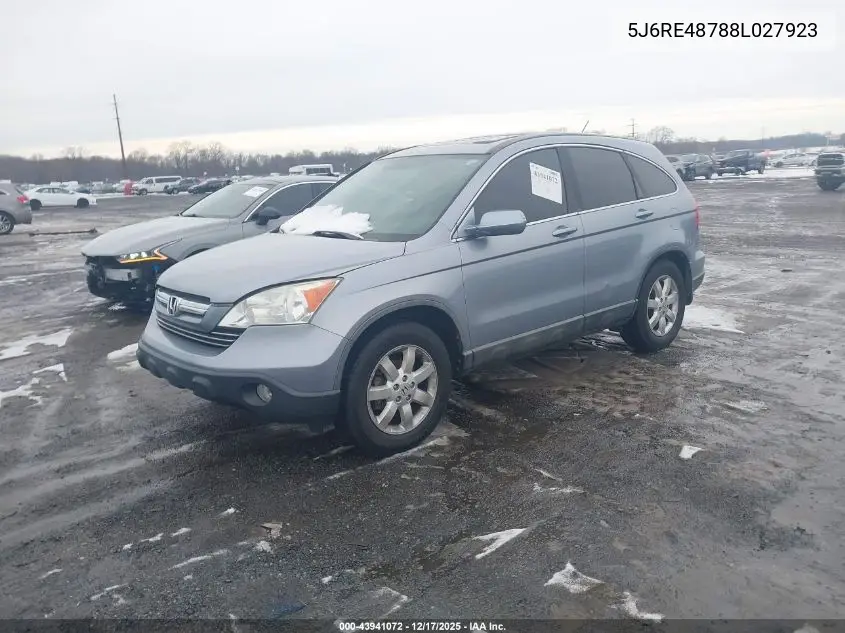 5J6RE48788L027923 2008 Honda Cr-V Ex-L
