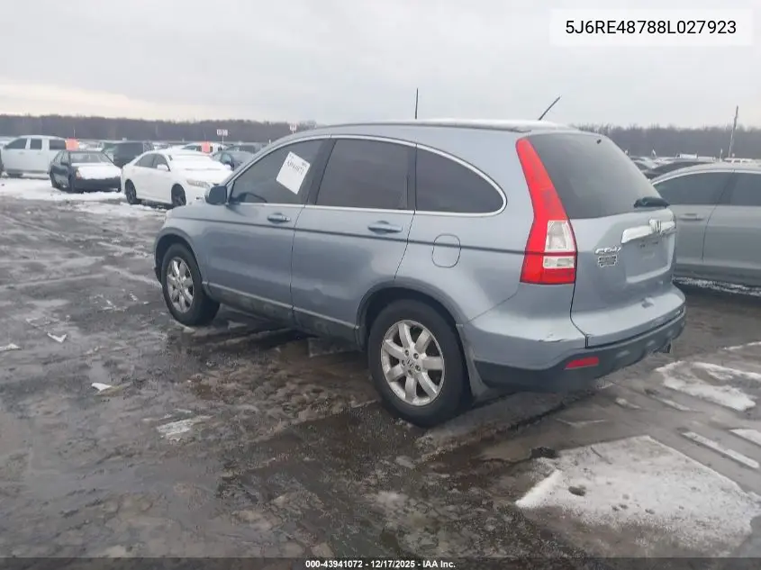 5J6RE48788L027923 2008 Honda Cr-V Ex-L