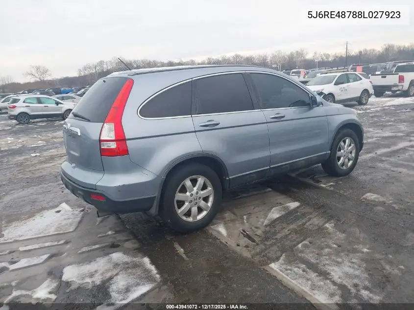 5J6RE48788L027923 2008 Honda Cr-V Ex-L