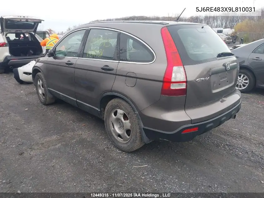 5J6RE483X9L810031 2009 Honda Cr-V