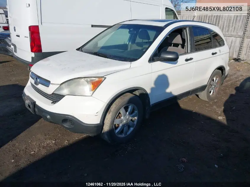 5J6RE485X9L802108 2009 Honda Cr-V Ex