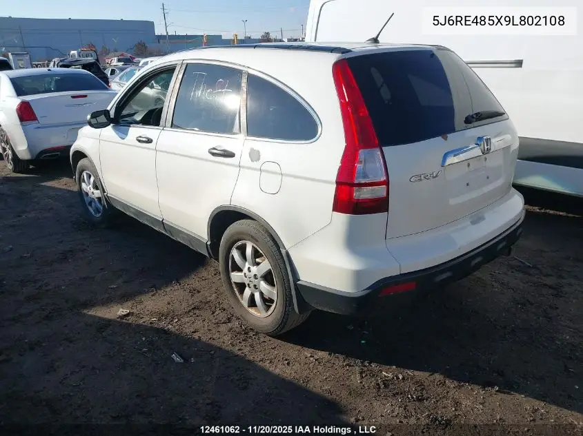 5J6RE485X9L802108 2009 Honda Cr-V Ex