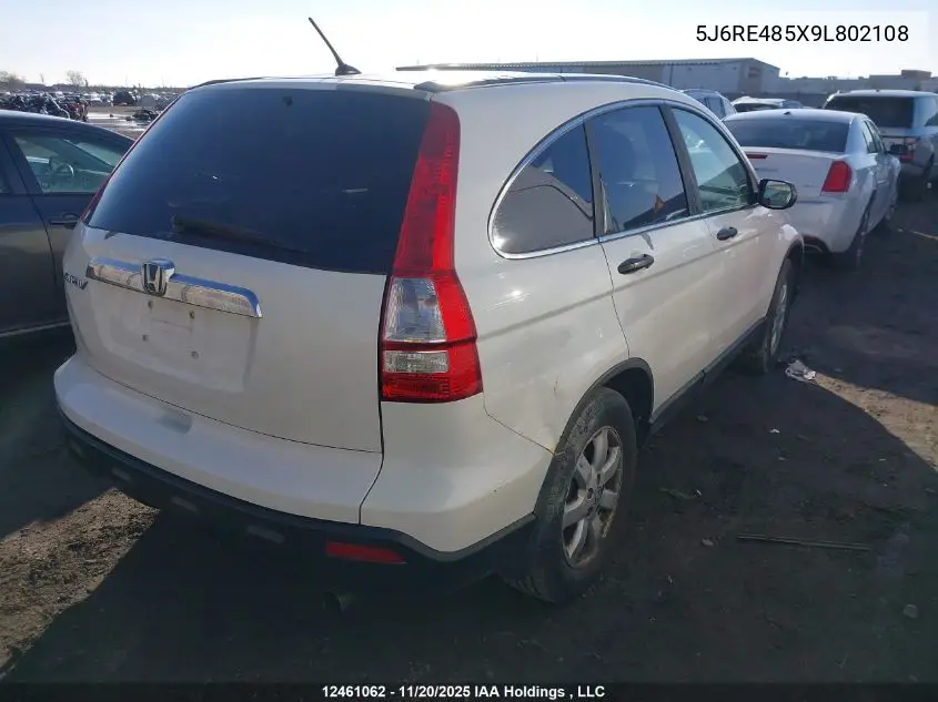 5J6RE485X9L802108 2009 Honda Cr-V Ex