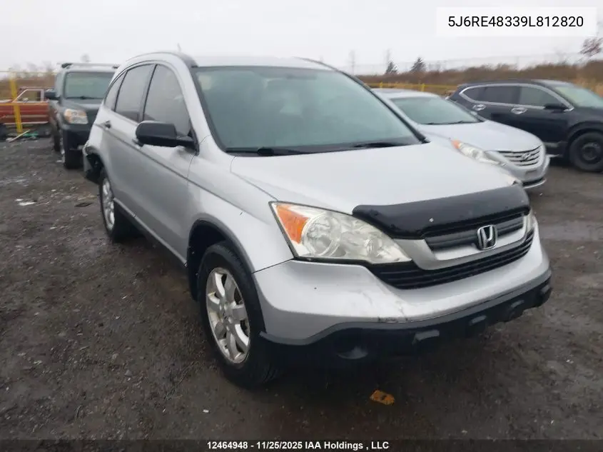 5J6RE48339L812820 2009 Honda Cr-V Lx