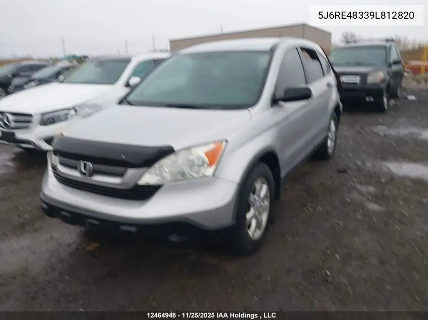 5J6RE48339L812820 2009 Honda Cr-V Lx