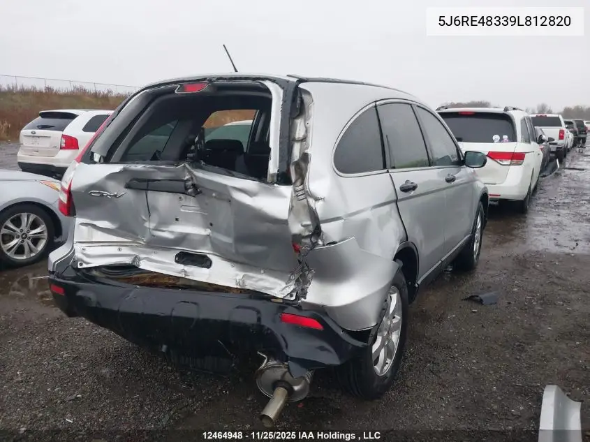 5J6RE48339L812820 2009 Honda Cr-V Lx