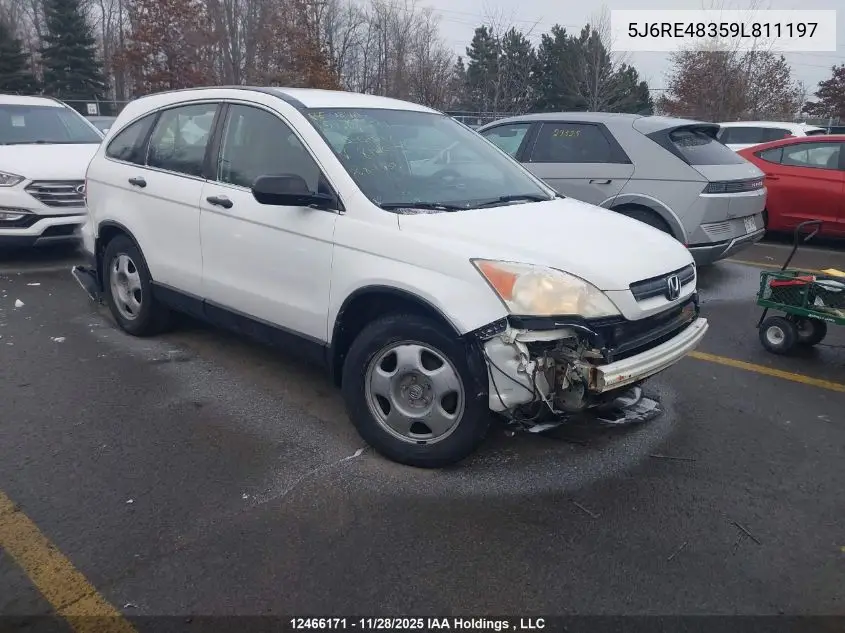 5J6RE48359L811197 2009 Honda Cr-V Lx