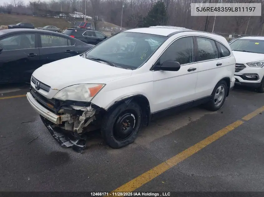 5J6RE48359L811197 2009 Honda Cr-V Lx