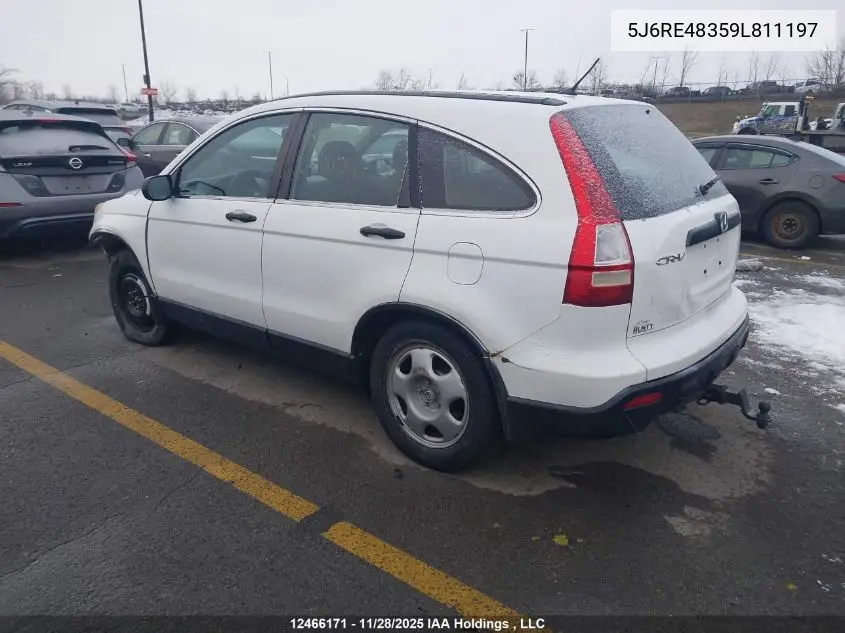 5J6RE48359L811197 2009 Honda Cr-V Lx