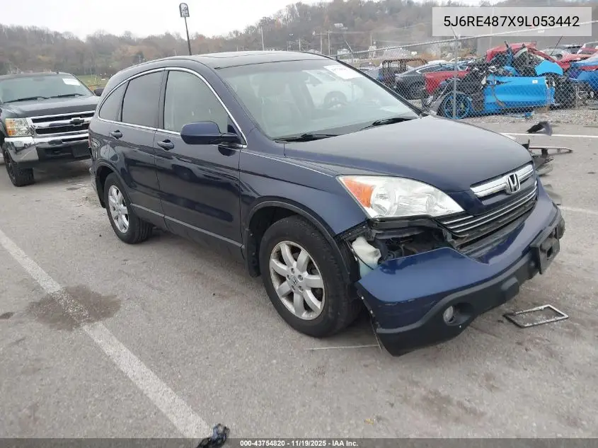 5J6RE487X9L053442 2009 Honda Cr-V Ex-L