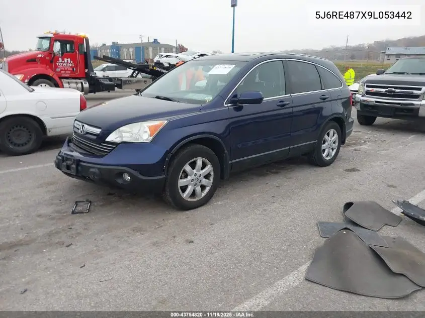5J6RE487X9L053442 2009 Honda Cr-V Ex-L