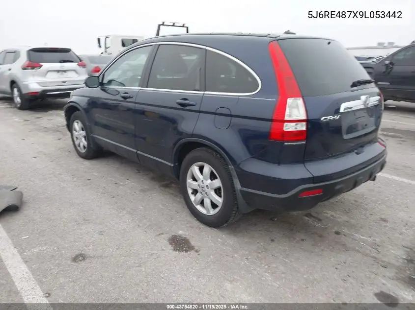 5J6RE487X9L053442 2009 Honda Cr-V Ex-L