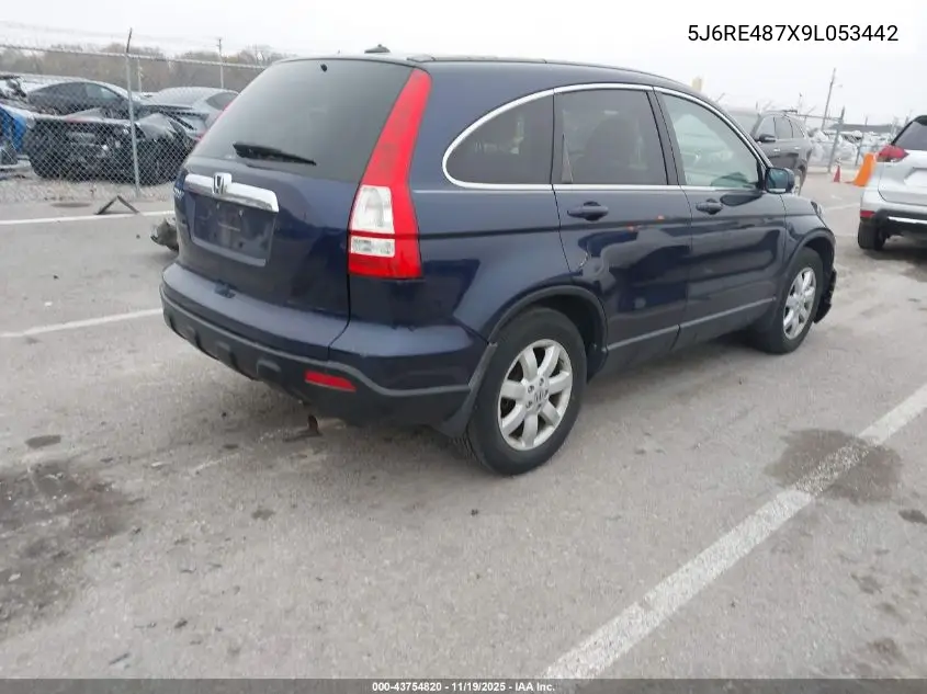 5J6RE487X9L053442 2009 Honda Cr-V Ex-L