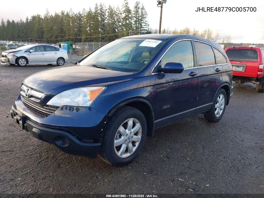 JHLRE48779C005700 2009 Honda Cr-V Ex-L