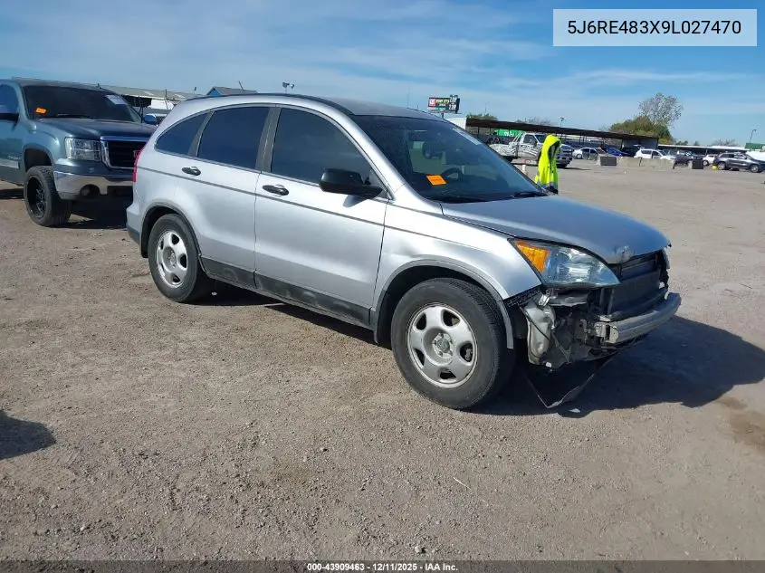 5J6RE483X9L027470 2009 Honda Cr-V Lx