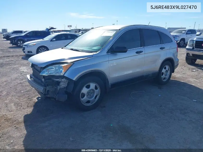 5J6RE483X9L027470 2009 Honda Cr-V Lx