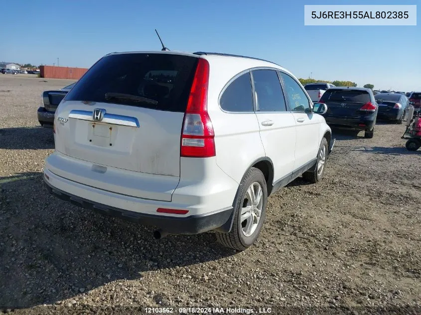 2010 Honda Cr-V VIN: 5J6RE3H55AL802385 Lot: 12103562