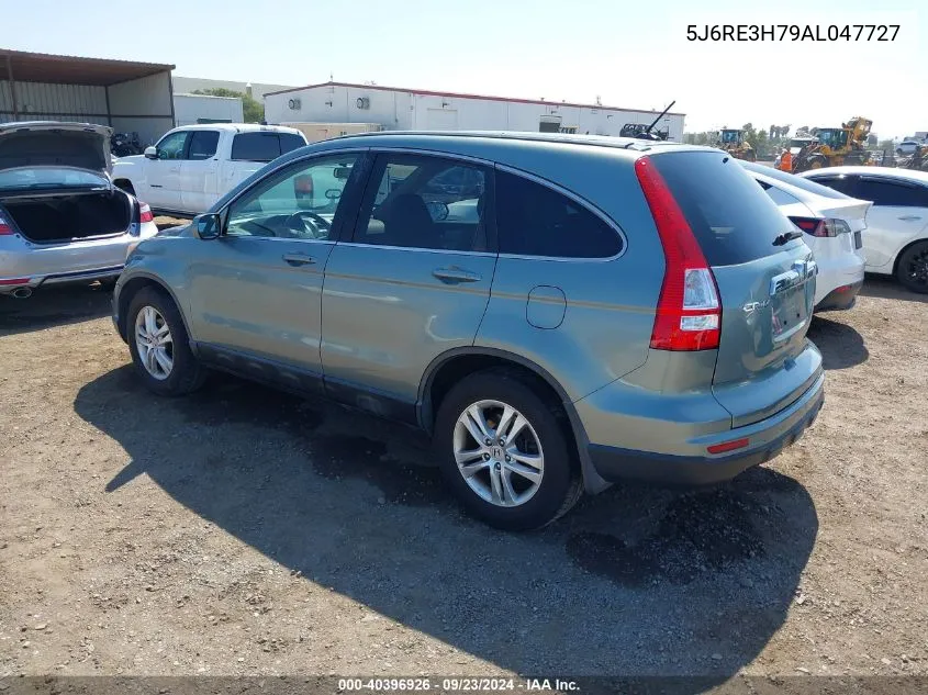 2010 Honda Cr-V Ex-L VIN: 5J6RE3H79AL047727 Lot: 40396926