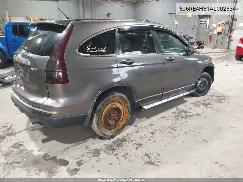 5J6RE4H51AL002334 2010 Honda Cr-V Ex