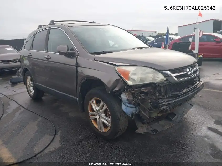 5J6RE3H70AL025342 2010 Honda Cr-V Ex-L