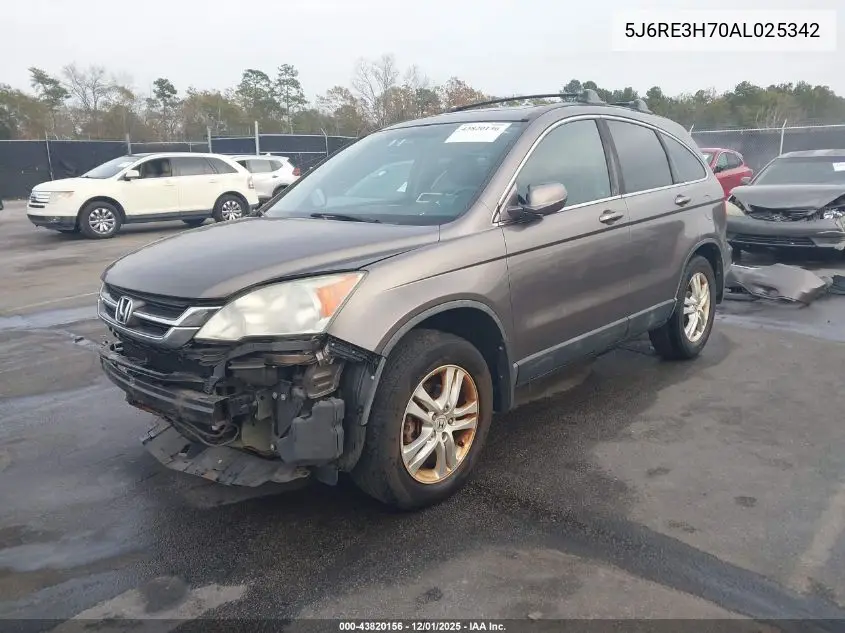 5J6RE3H70AL025342 2010 Honda Cr-V Ex-L