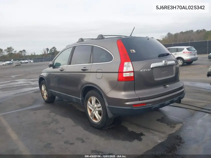 5J6RE3H70AL025342 2010 Honda Cr-V Ex-L