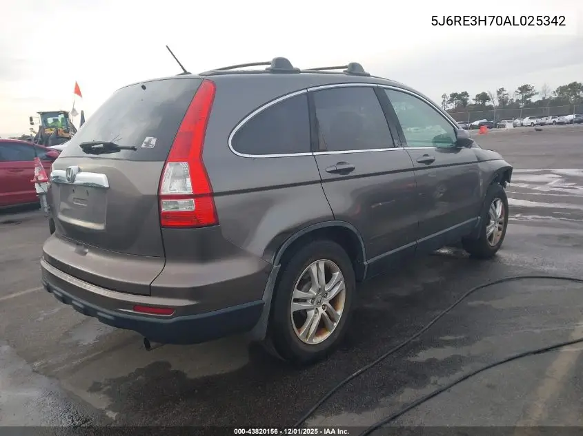 5J6RE3H70AL025342 2010 Honda Cr-V Ex-L