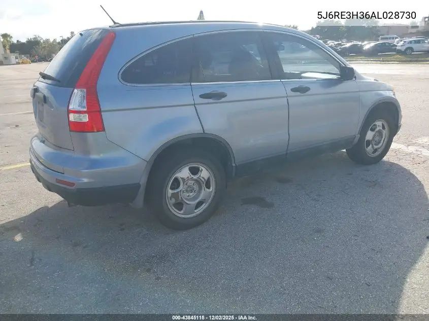 5J6RE3H36AL028730 2010 Honda Cr-V Lx