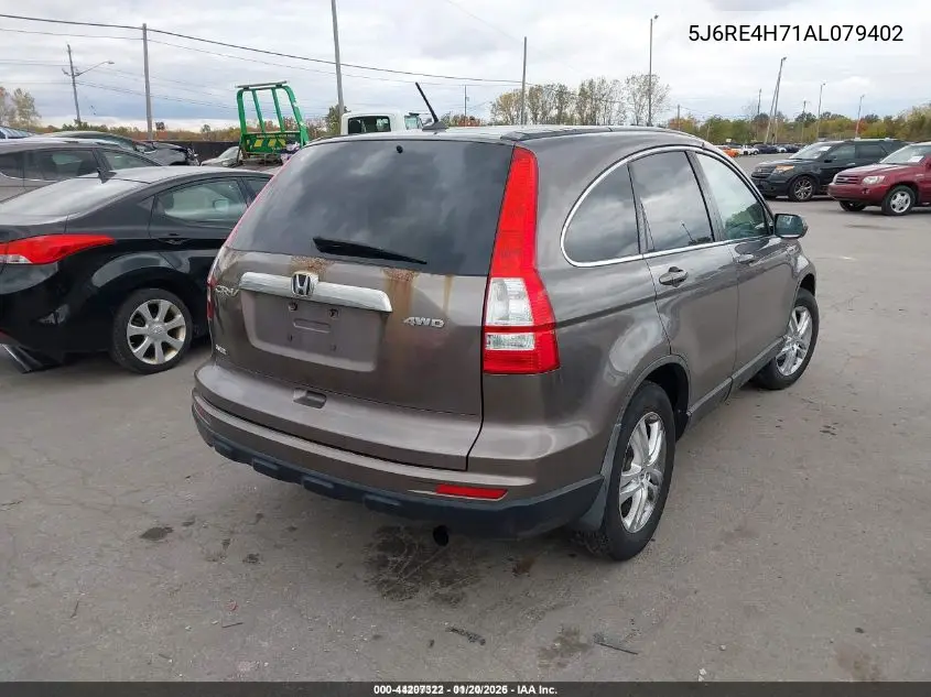 5J6RE4H71AL079402 2010 Honda Cr-V Ex-L