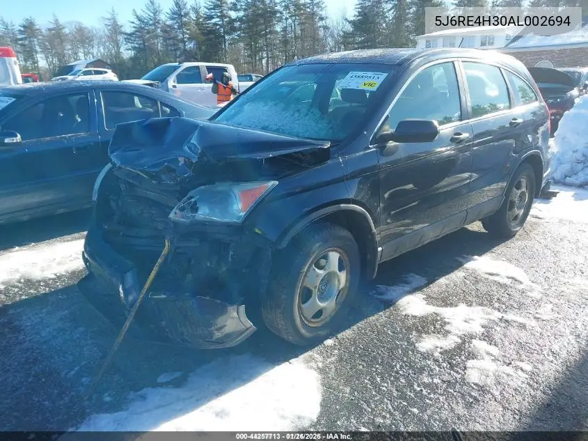 5J6RE4H30AL002694 2010 Honda Cr-V Lx