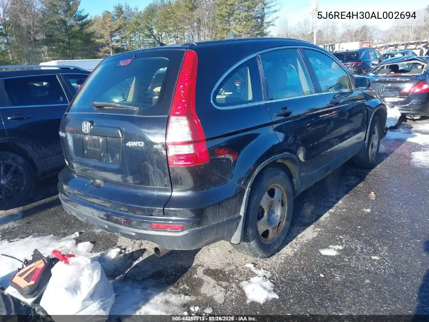 5J6RE4H30AL002694 2010 Honda Cr-V Lx