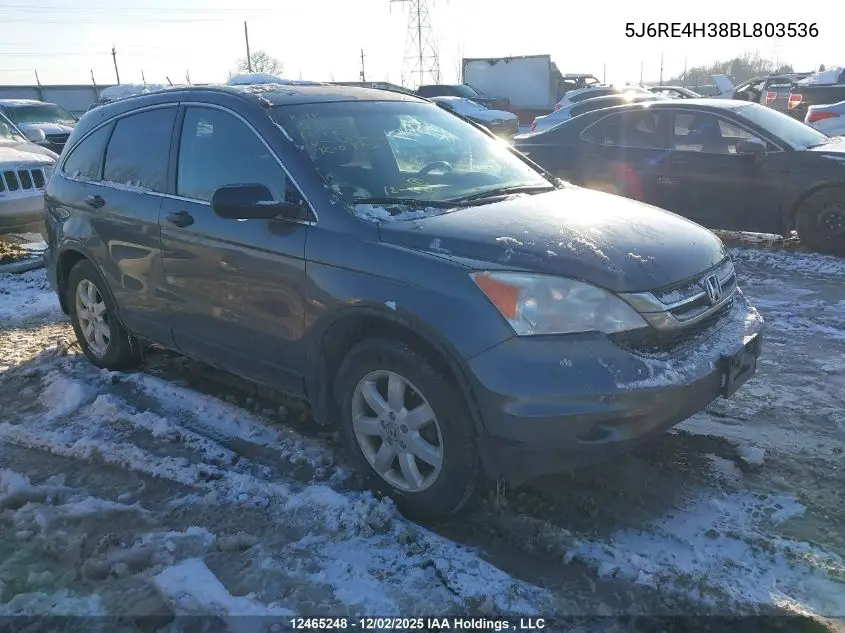 5J6RE4H38BL803536 2011 Honda Cr-V Lx