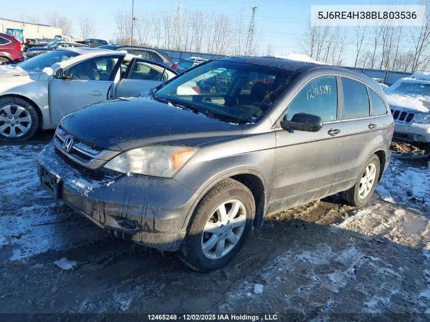 5J6RE4H38BL803536 2011 Honda Cr-V Lx