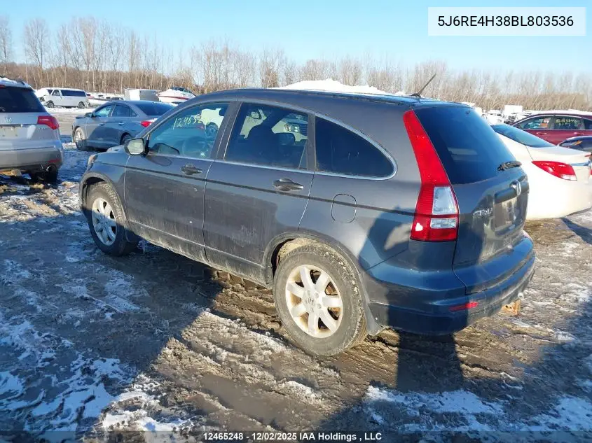 5J6RE4H38BL803536 2011 Honda Cr-V Lx