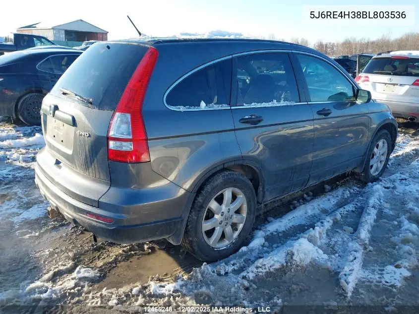 5J6RE4H38BL803536 2011 Honda Cr-V Lx
