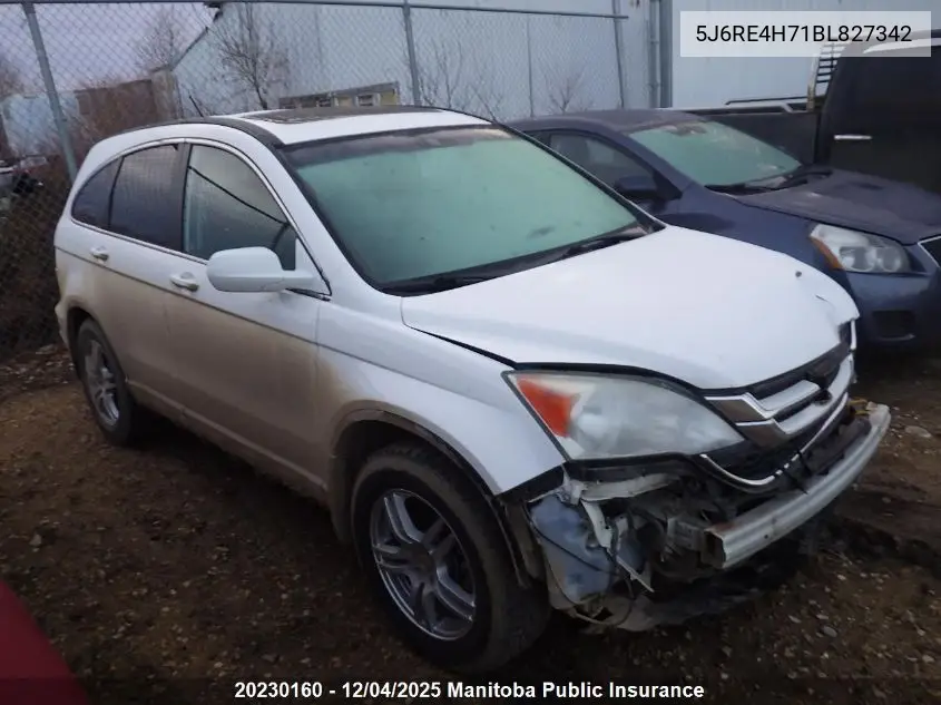 5J6RE4H71BL827342 2011 Honda Cr-V Ex-L