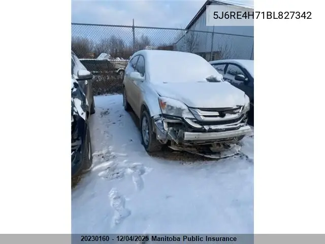 5J6RE4H71BL827342 2011 Honda Cr-V Ex-L