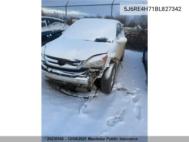 5J6RE4H71BL827342 2011 Honda Cr-V Ex-L