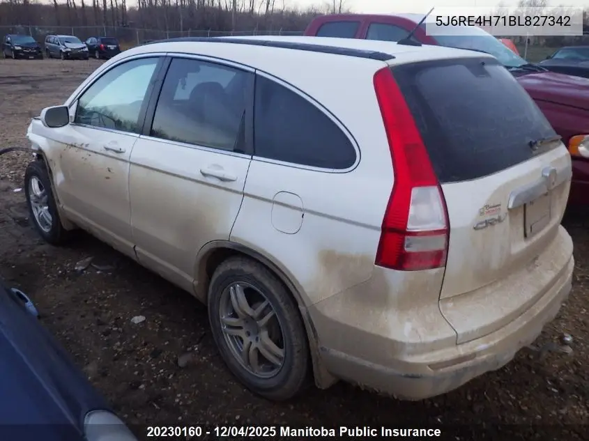 5J6RE4H71BL827342 2011 Honda Cr-V Ex-L
