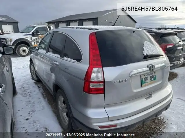 5J6RE4H57BL805764 2011 Honda Cr-V Ex