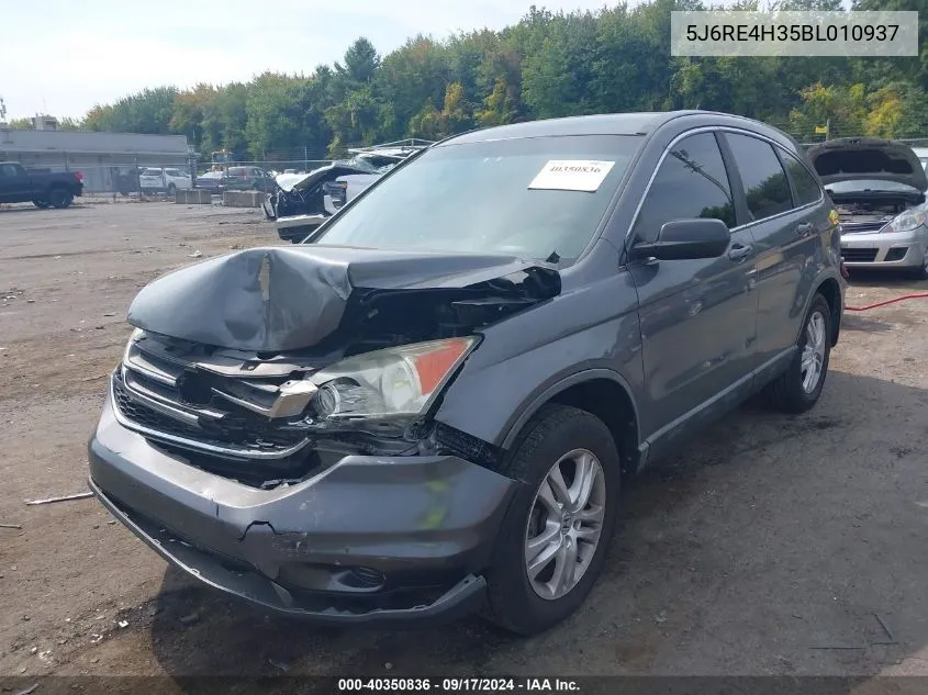 2011 Honda Cr-V Lx VIN: 5J6RE4H35BL010937 Lot: 40350836