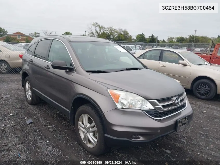 2011 Honda Cr-V Ex VIN: 3CZRE3H58BG700464 Lot: 40390959