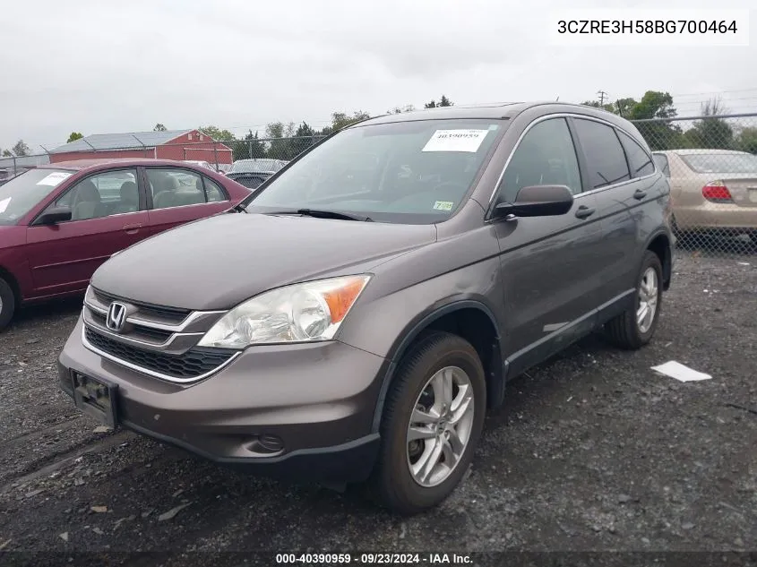 2011 Honda Cr-V Ex VIN: 3CZRE3H58BG700464 Lot: 40390959