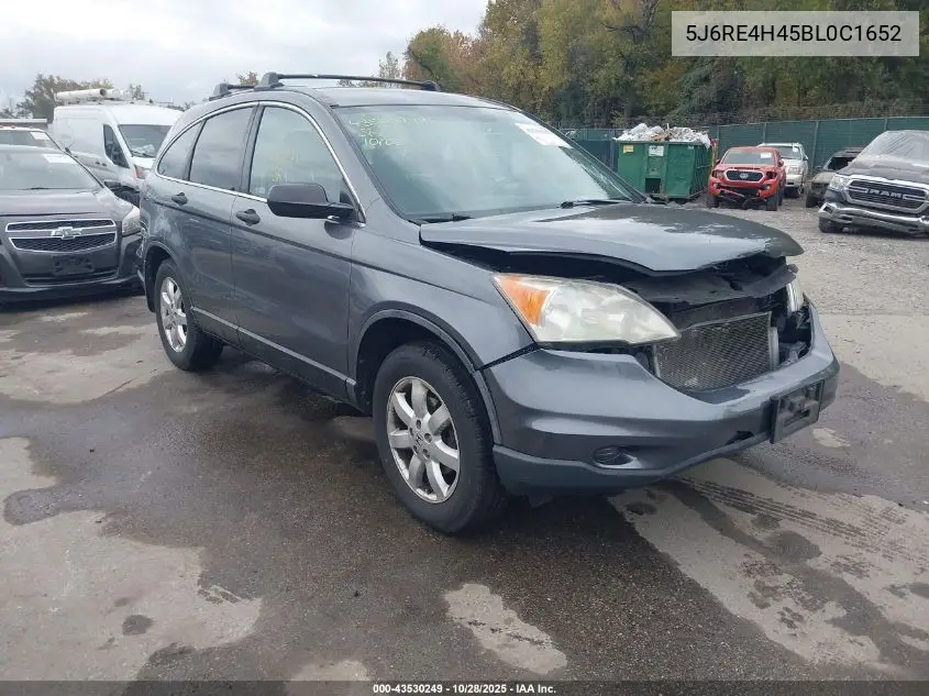 5J6RE4H49BL001652 2011 Honda Cr-V Se